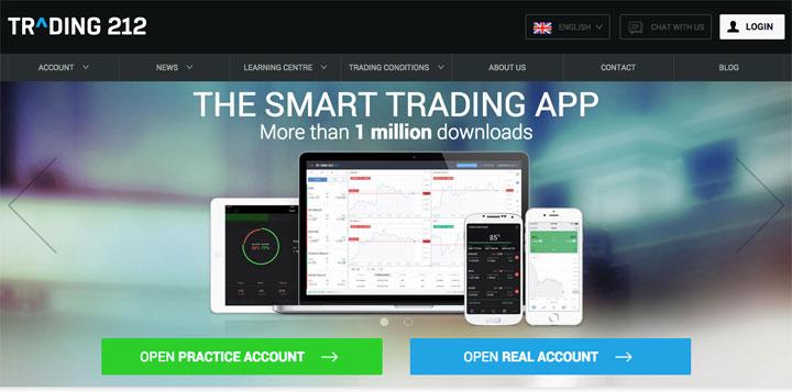 home page della piattaforma demo trading 212